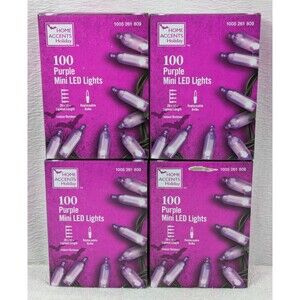 Home Accents Holiday - 100 Count Purple LED Mini Lights - 4 Pack